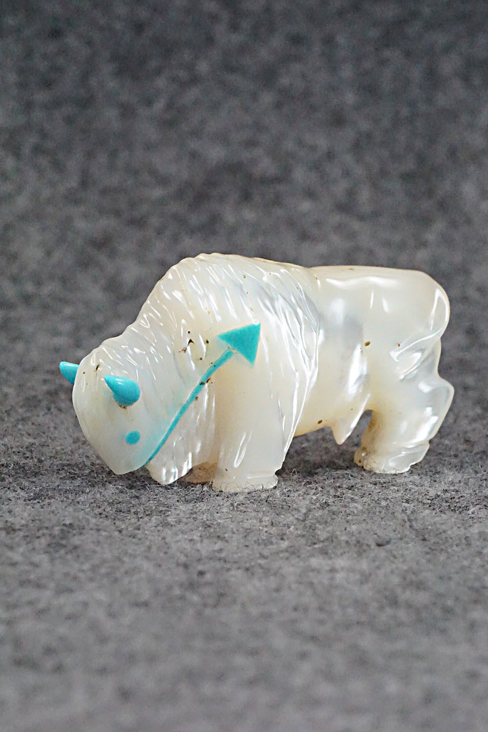 Buffalo Zuni Fetish Carving - Andres Quandelacy