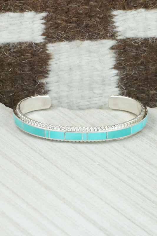 Turquoise & Sterling Silver Bracelet - Ricky Booqua