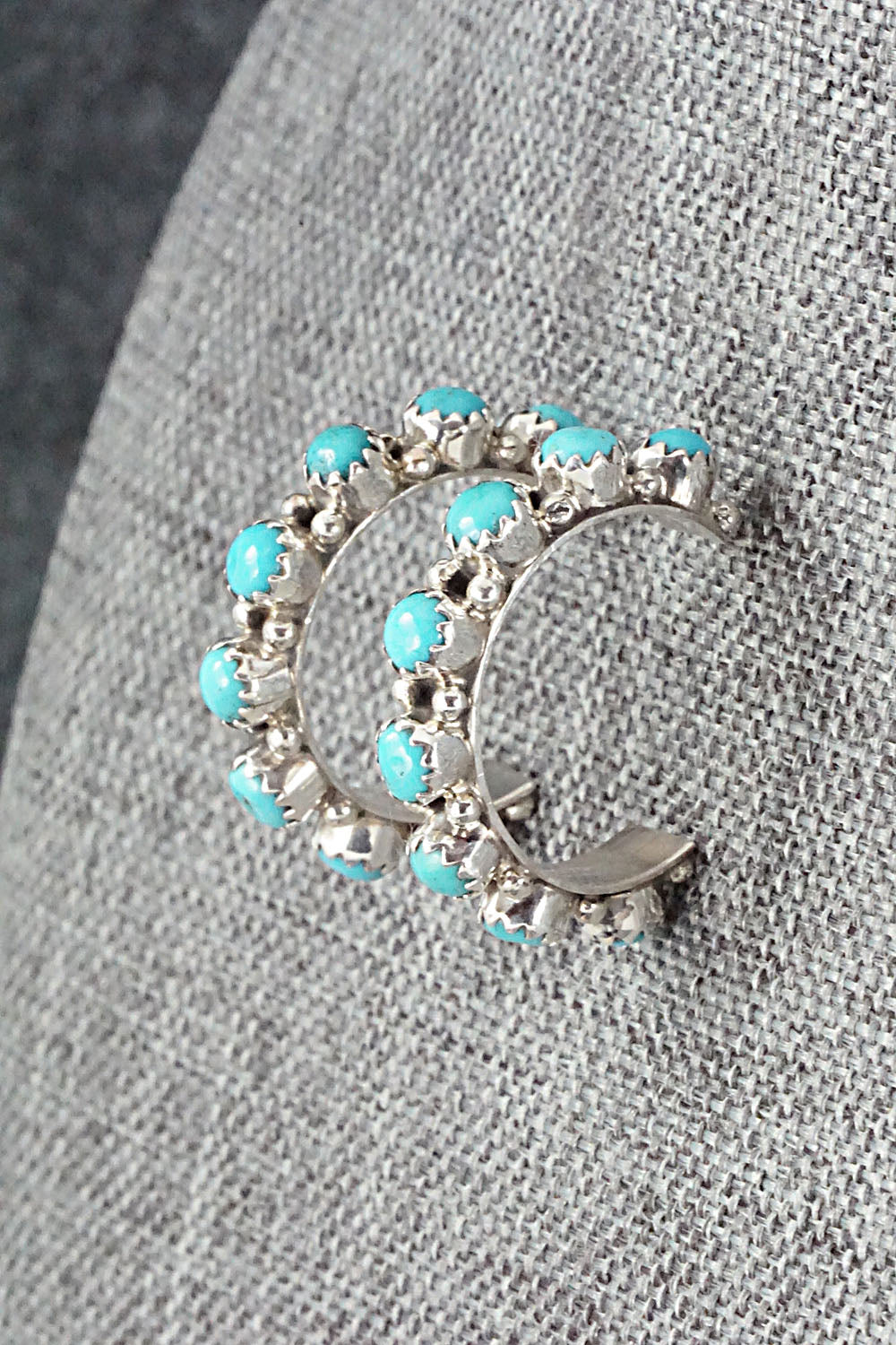 Turquoise & Sterling Silver Earrings - Gaynell Parker