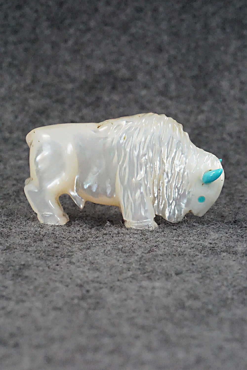 Buffalo Zuni Fetish Carving - Andres Quandelacy