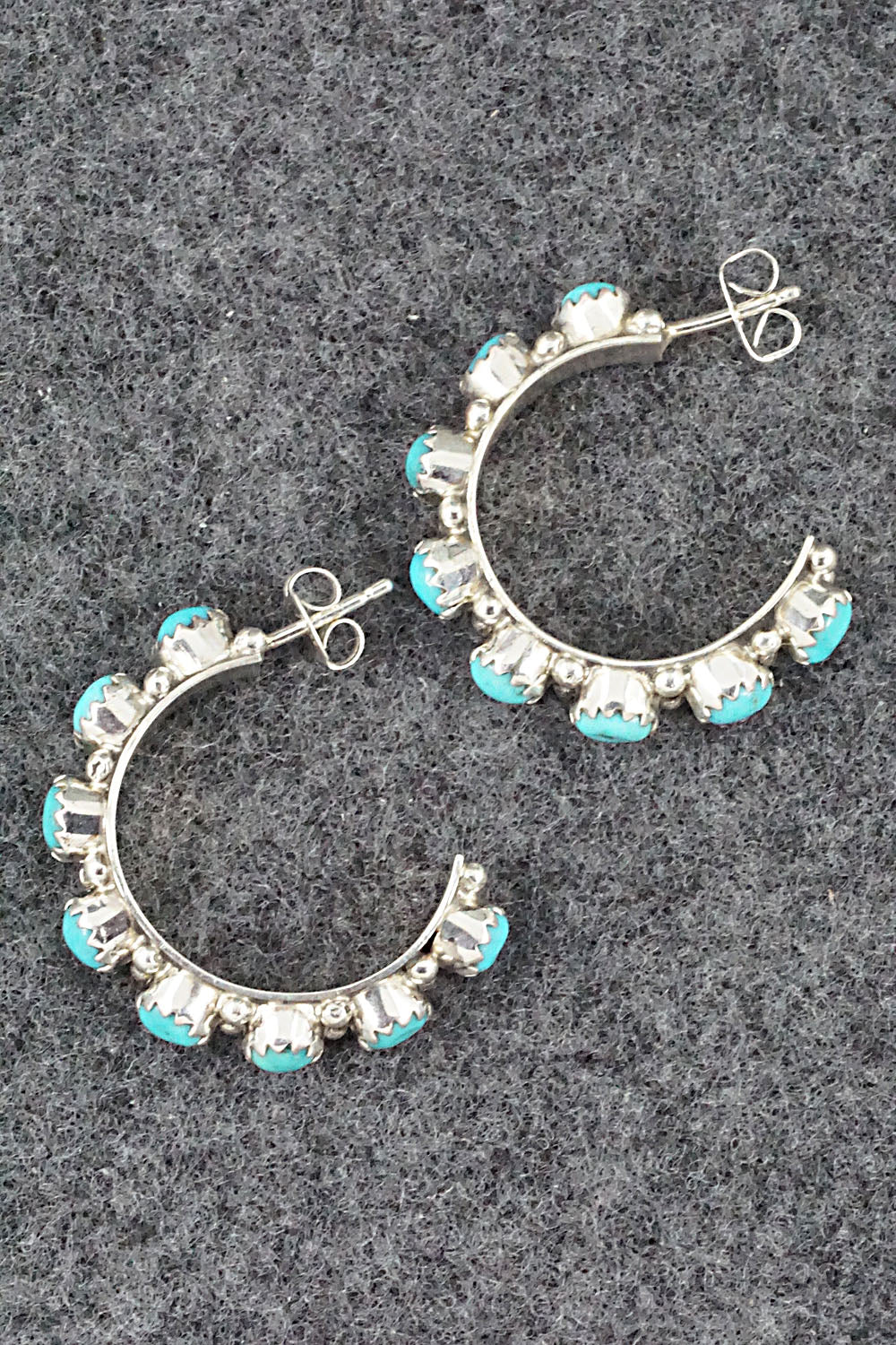 Turquoise & Sterling Silver Earrings - Gaynell Parker