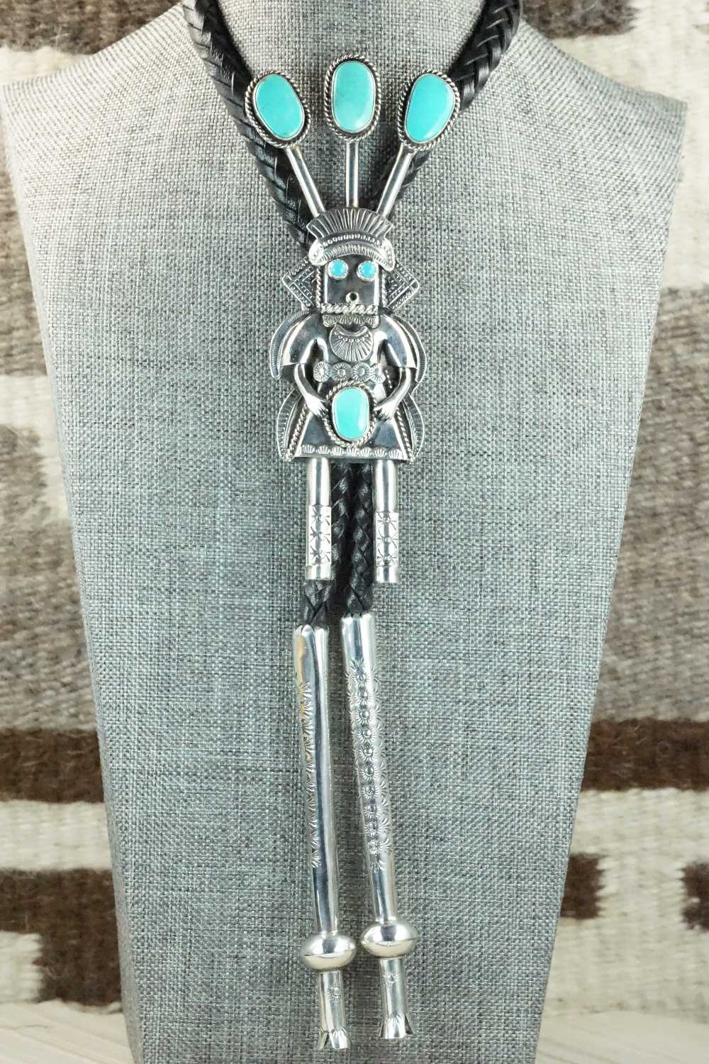 Turquoise & Sterling Silver Bolo Tie - Garret Hale
