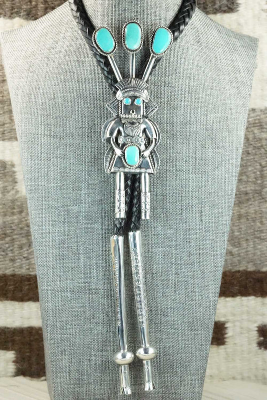 Turquoise & Sterling Silver Bolo Tie - Garret Hale