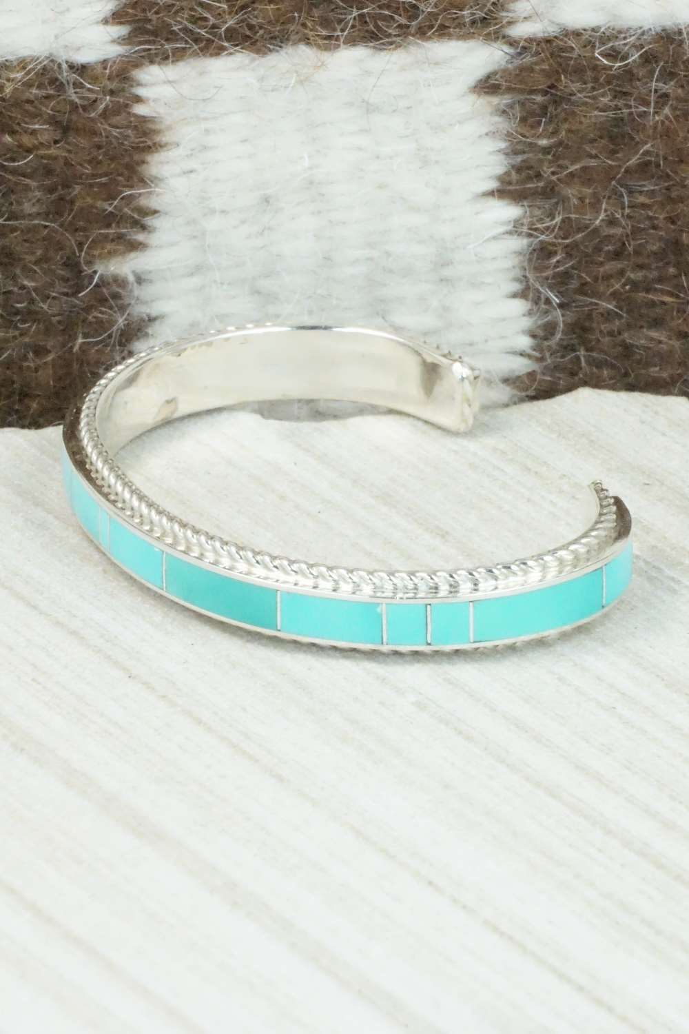 Turquoise & Sterling Silver Bracelet - Ricky Booqua