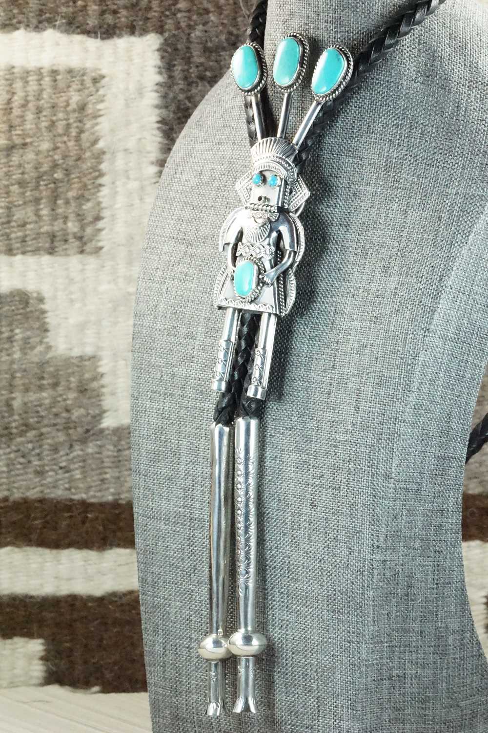 Turquoise & Sterling Silver Bolo Tie - Garret Hale