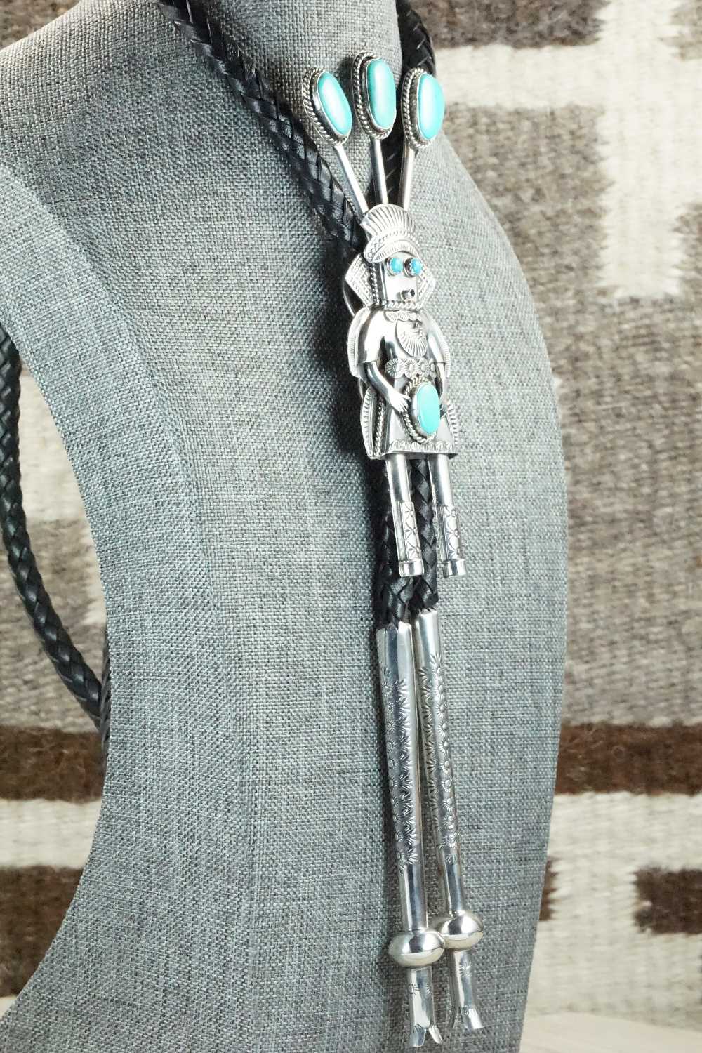 Turquoise & Sterling Silver Bolo Tie - Garret Hale