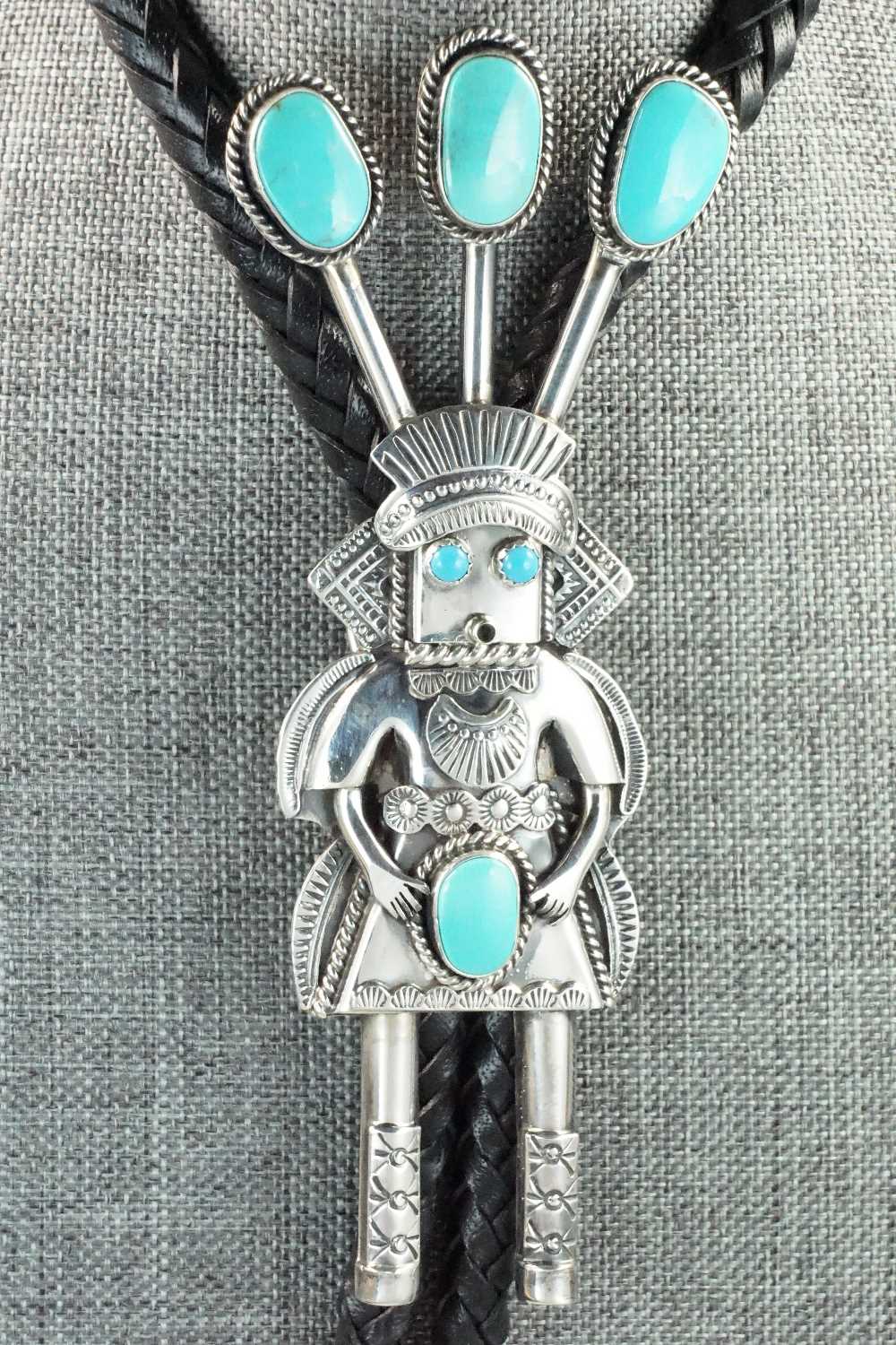 Turquoise & Sterling Silver Bolo Tie - Garret Hale