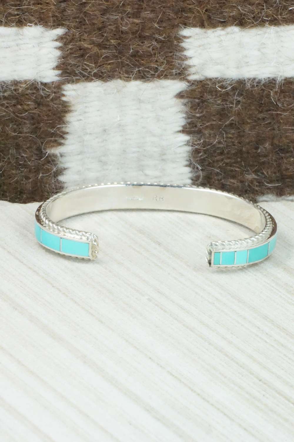 Turquoise & Sterling Silver Bracelet - Ricky Booqua