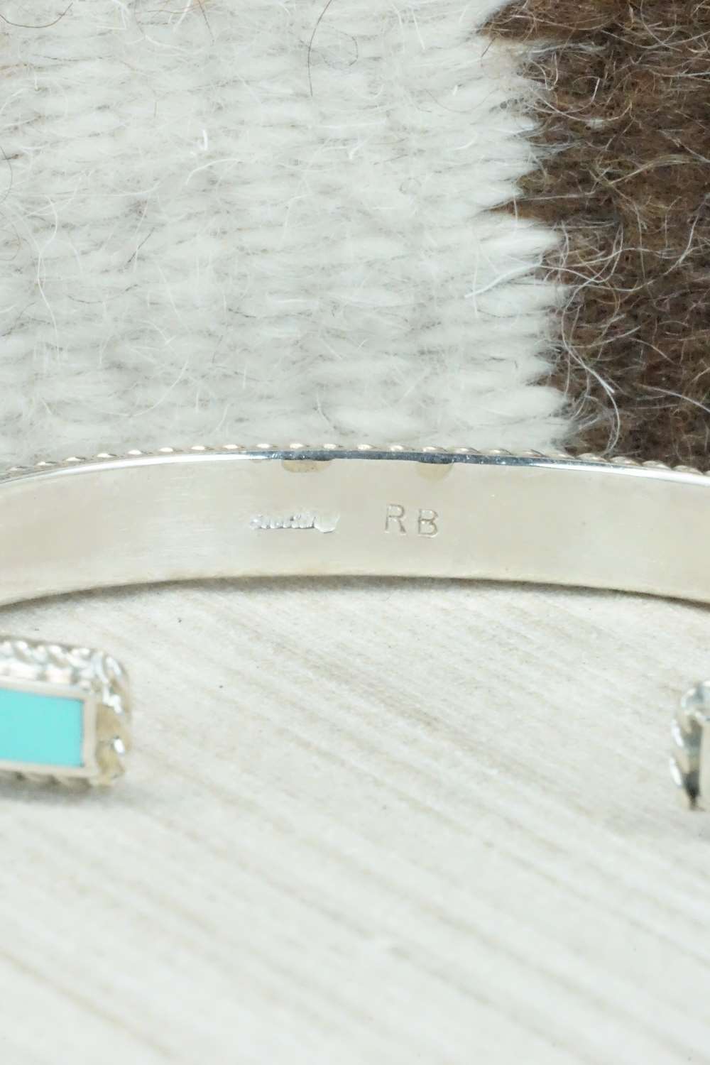 Turquoise & Sterling Silver Bracelet - Ricky Booqua