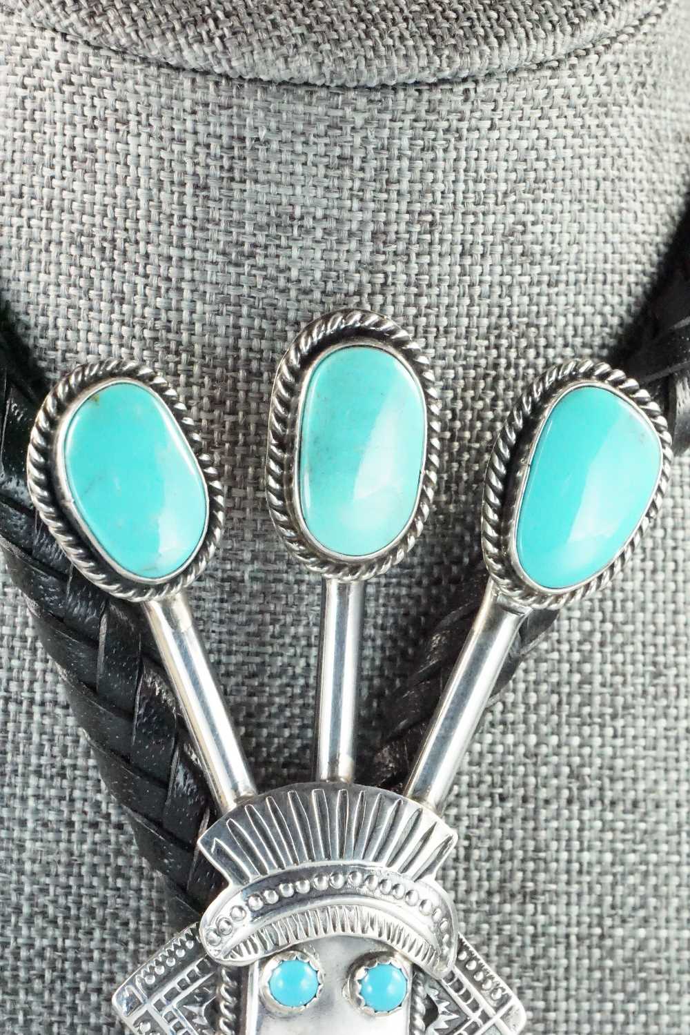 Turquoise & Sterling Silver Bolo Tie - Garret Hale