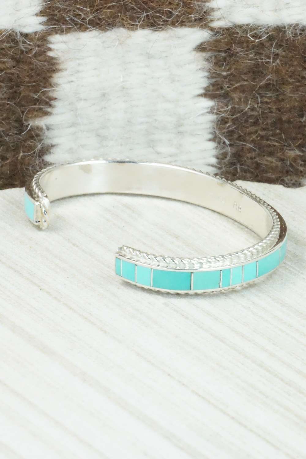 Turquoise & Sterling Silver Bracelet - Ricky Booqua