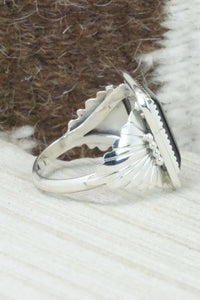 Onyx and Sterling Silver Ring - Jeanette Saunders - Size 12.5
