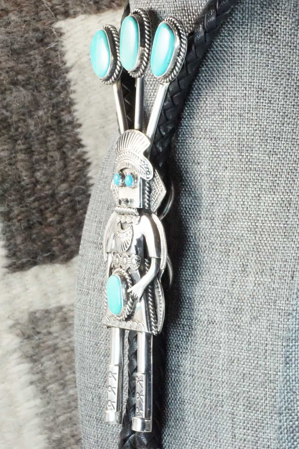 Turquoise & Sterling Silver Bolo Tie - Garret Hale