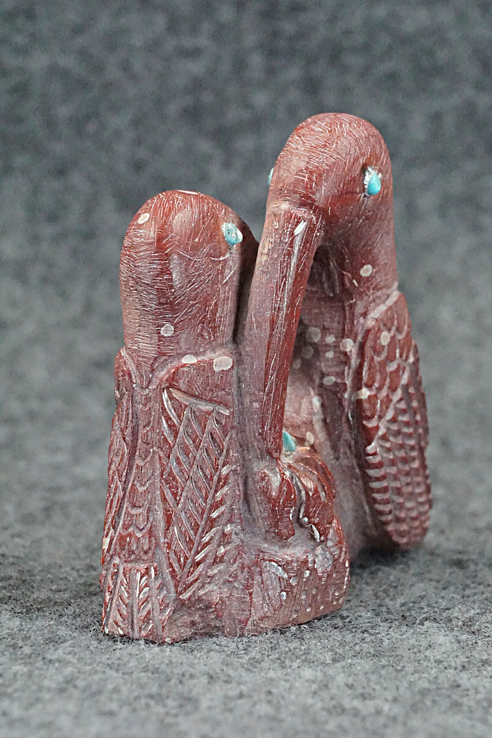 Hummingbirds Zuni Fetish Carving - Carlton Kaamasee