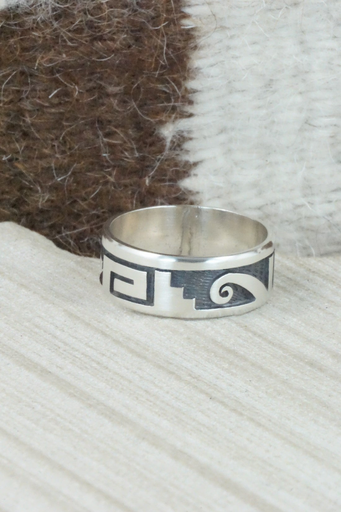 Sterling Silver Ring - Timothy Mowa - Size 13.5