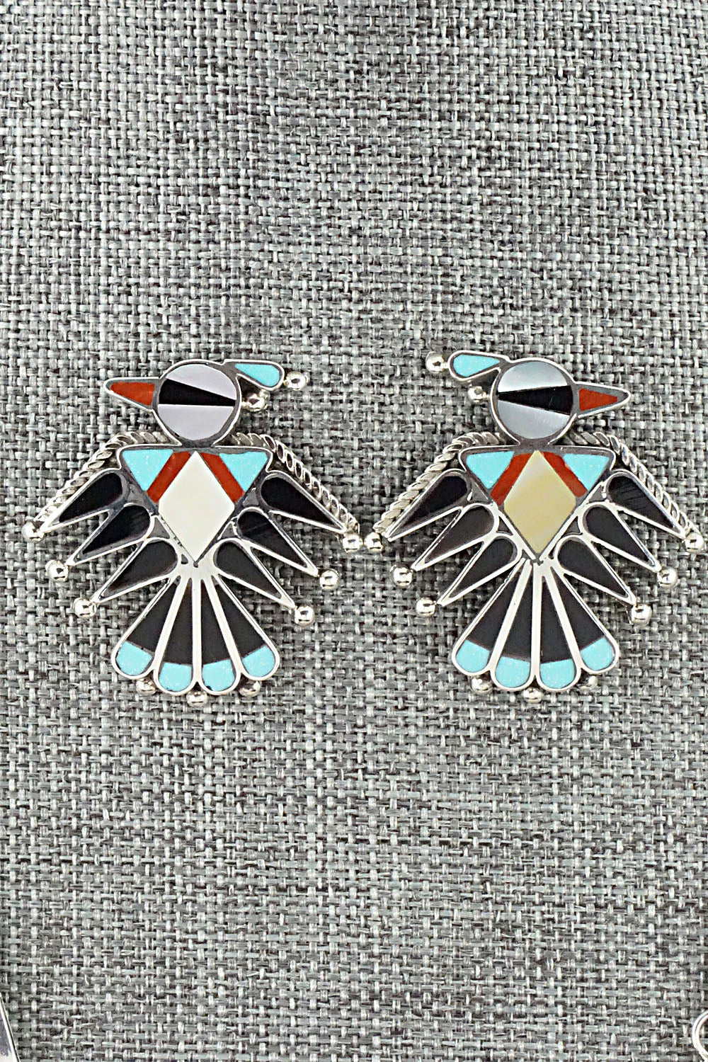 Multi Stone & Sterling Silver Inlay Necklace Set - Adrian Wallace