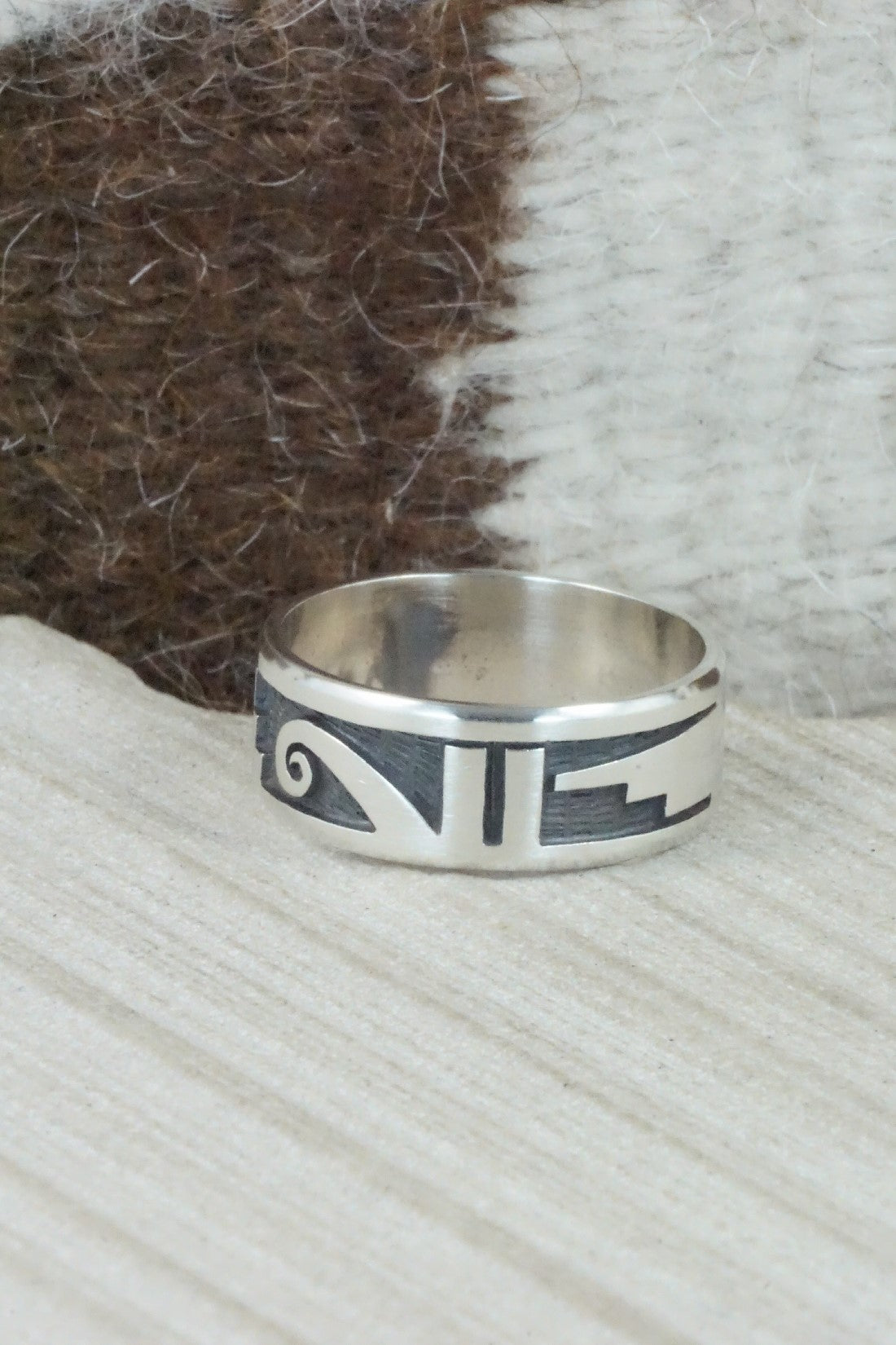 Sterling Silver Ring - Timothy Mowa - Size 13.5