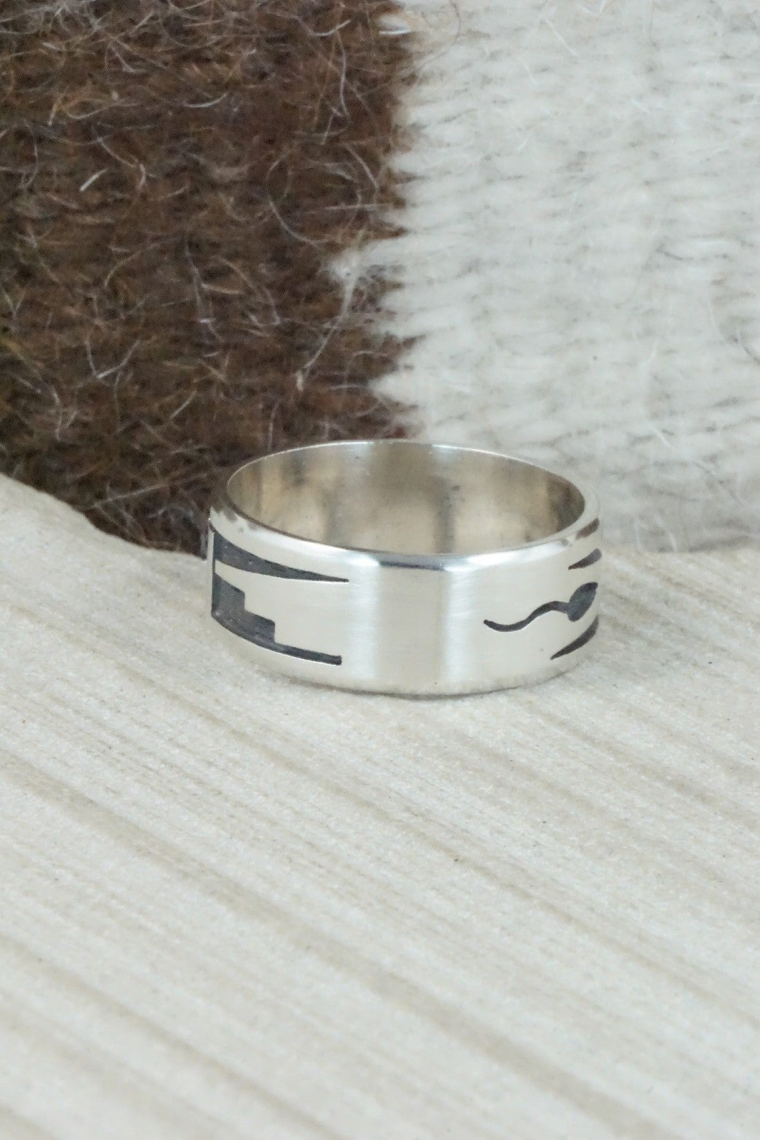 Sterling Silver Ring - Timothy Mowa - Size 13.5