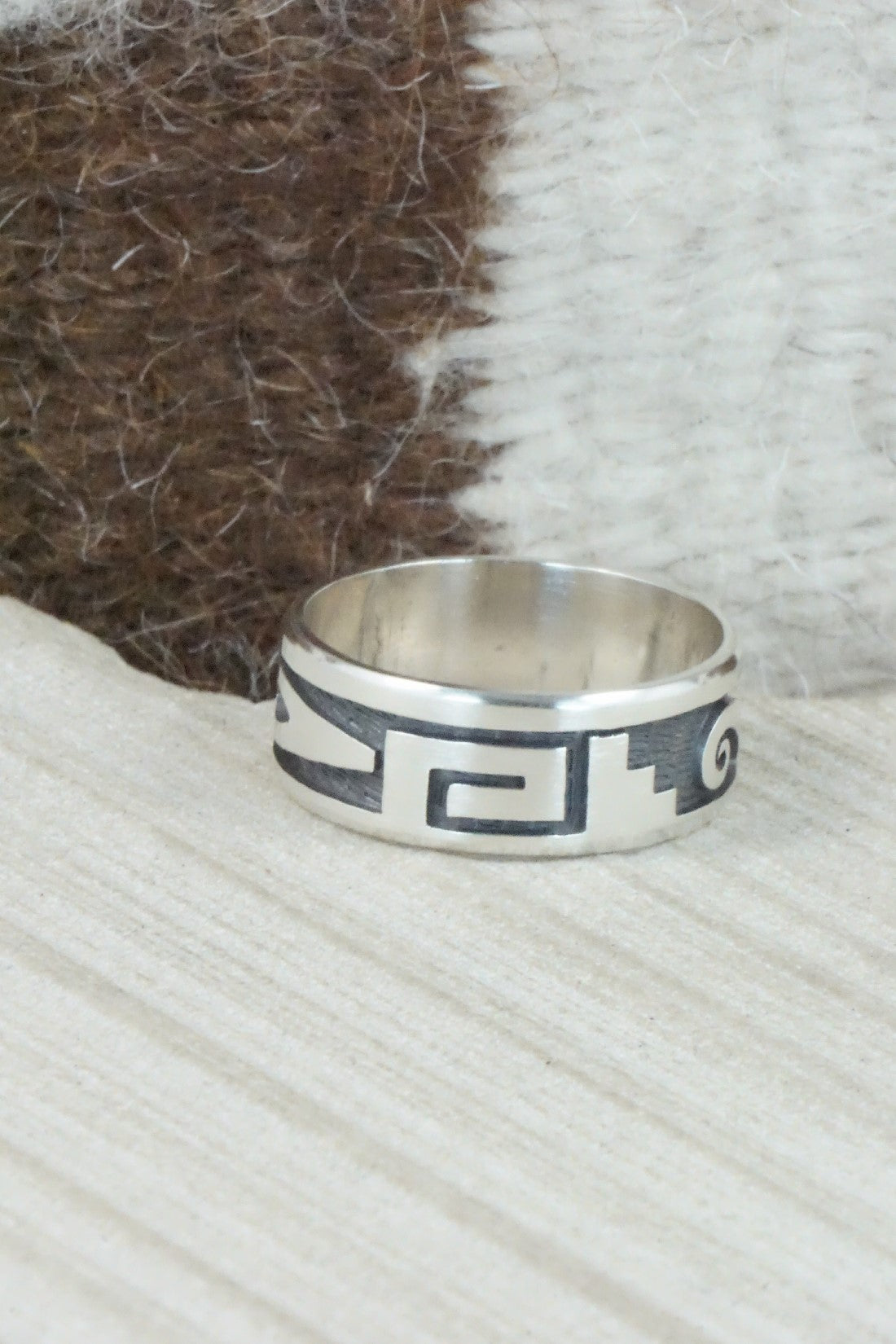 Sterling Silver Ring - Timothy Mowa - Size 13.5