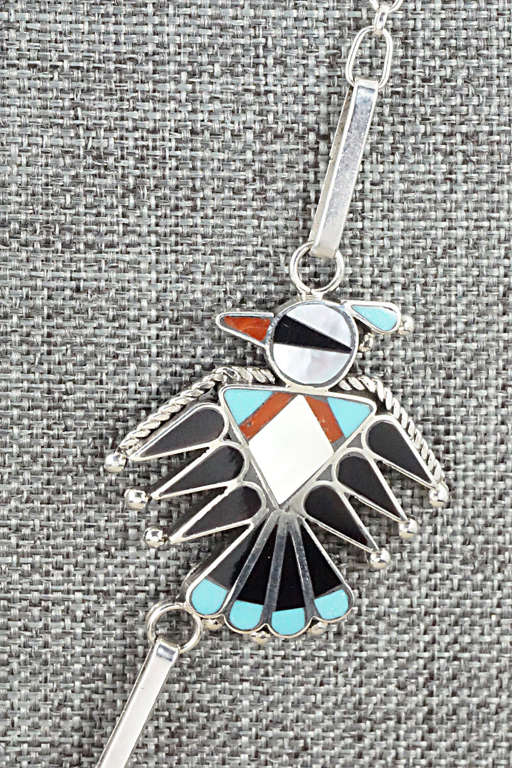 Multi Stone & Sterling Silver Inlay Necklace Set - Adrian Wallace