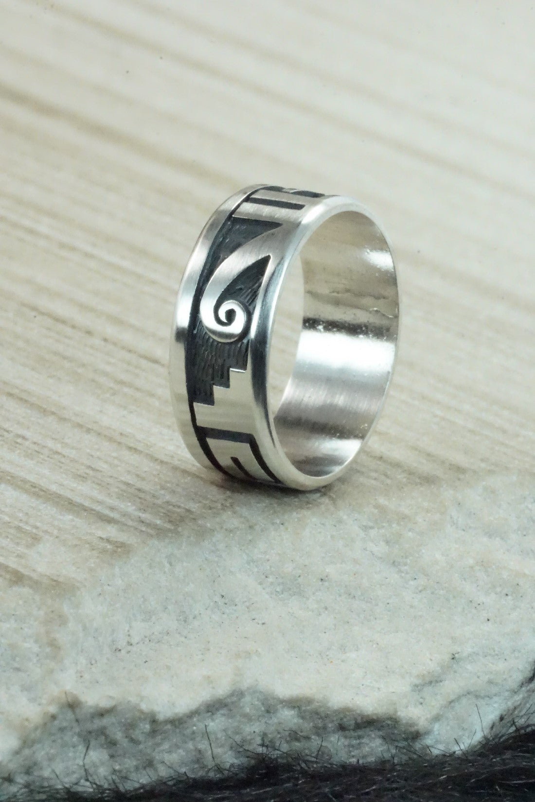 Sterling Silver Ring - Timothy Mowa - Size 13.5