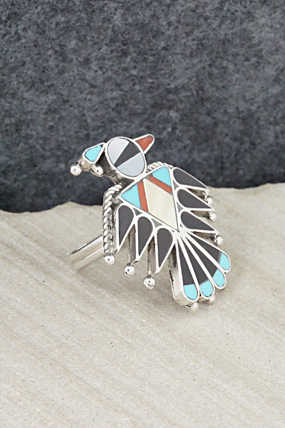 Multi Stone & Sterling Silver Inlay Necklace Set - Adrian Wallace