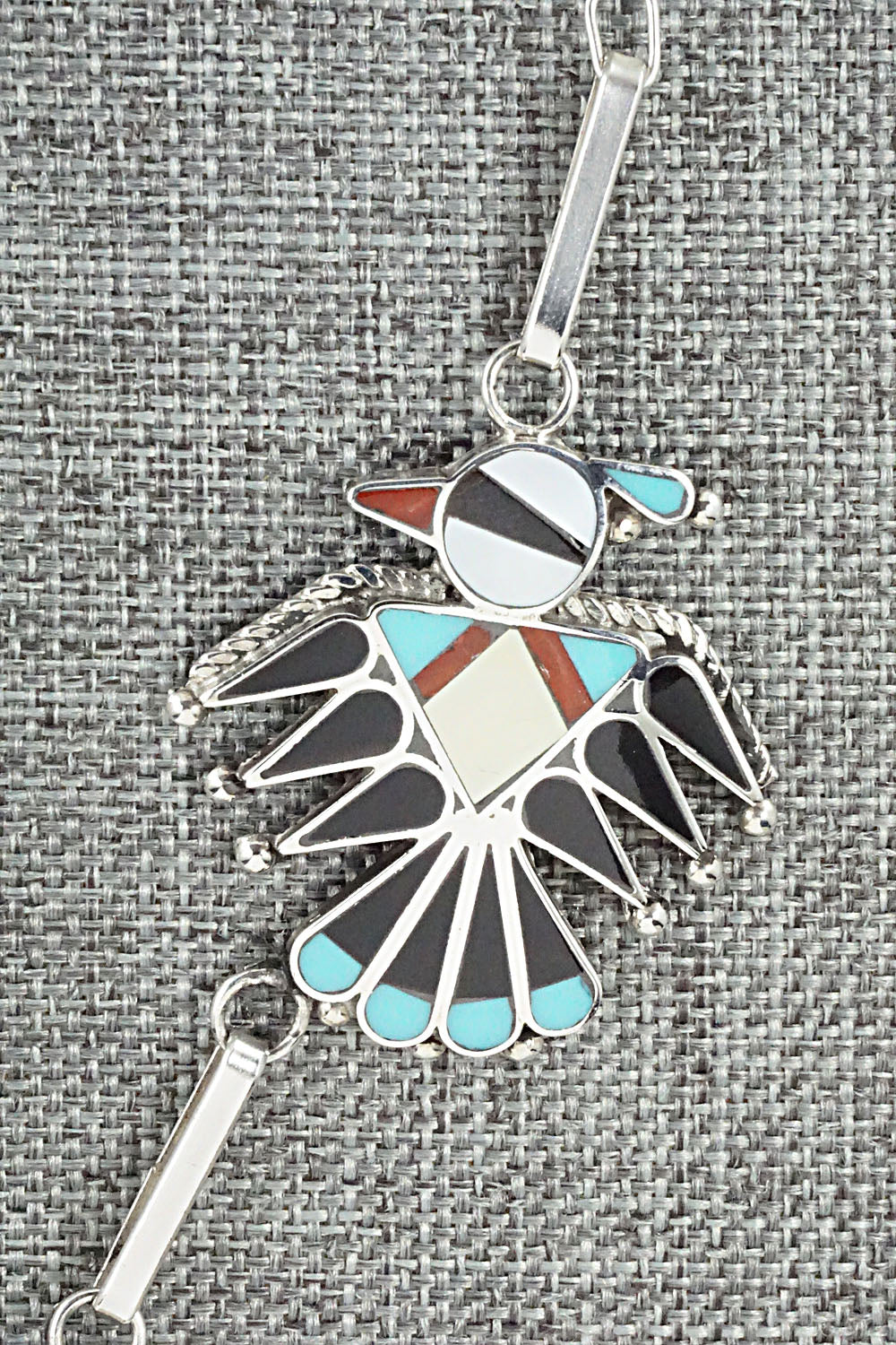 Multi Stone & Sterling Silver Inlay Necklace Set - Adrian Wallace
