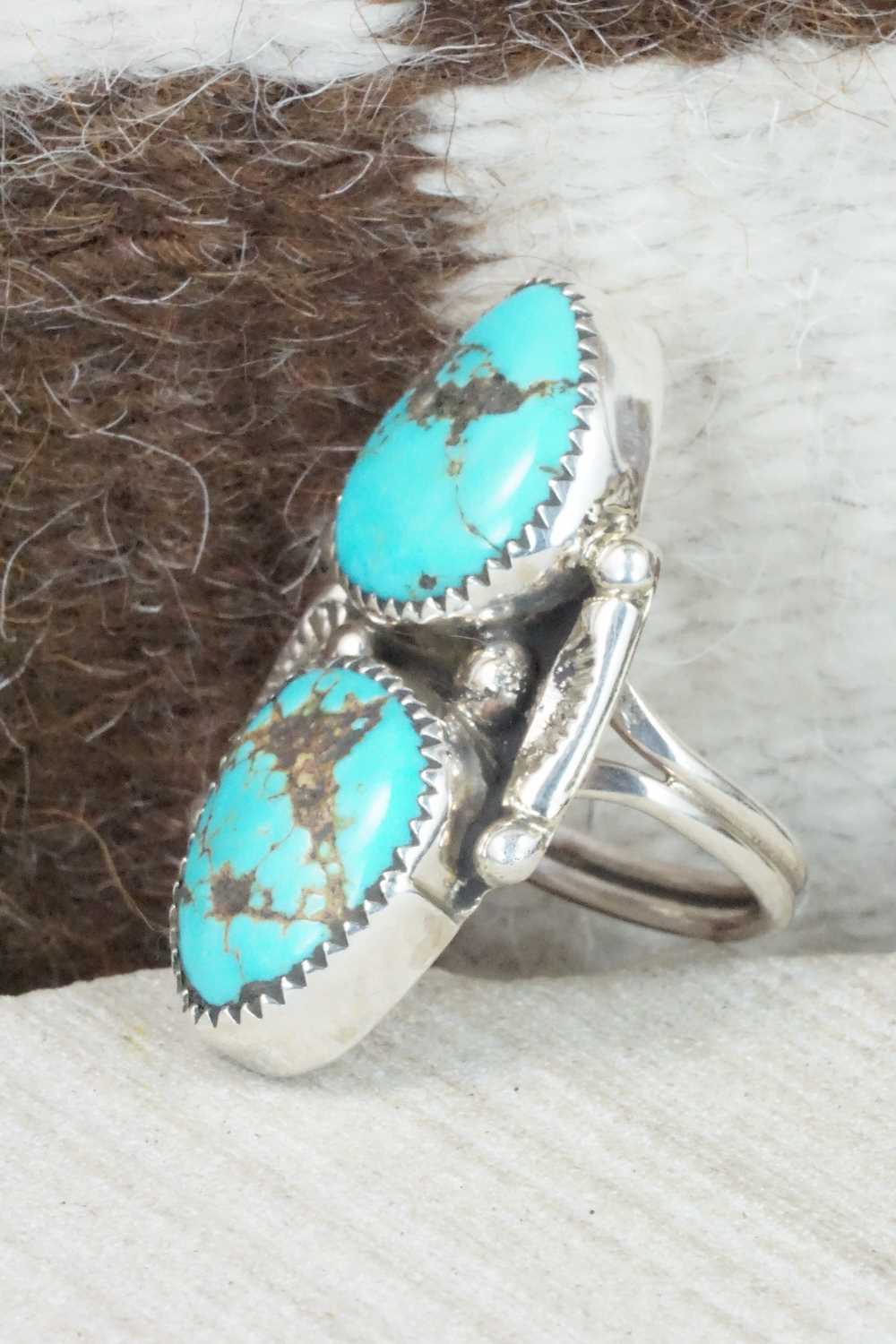 Turquoise & Sterling Silver Ring - Priscilla Reeder - Size 8.25