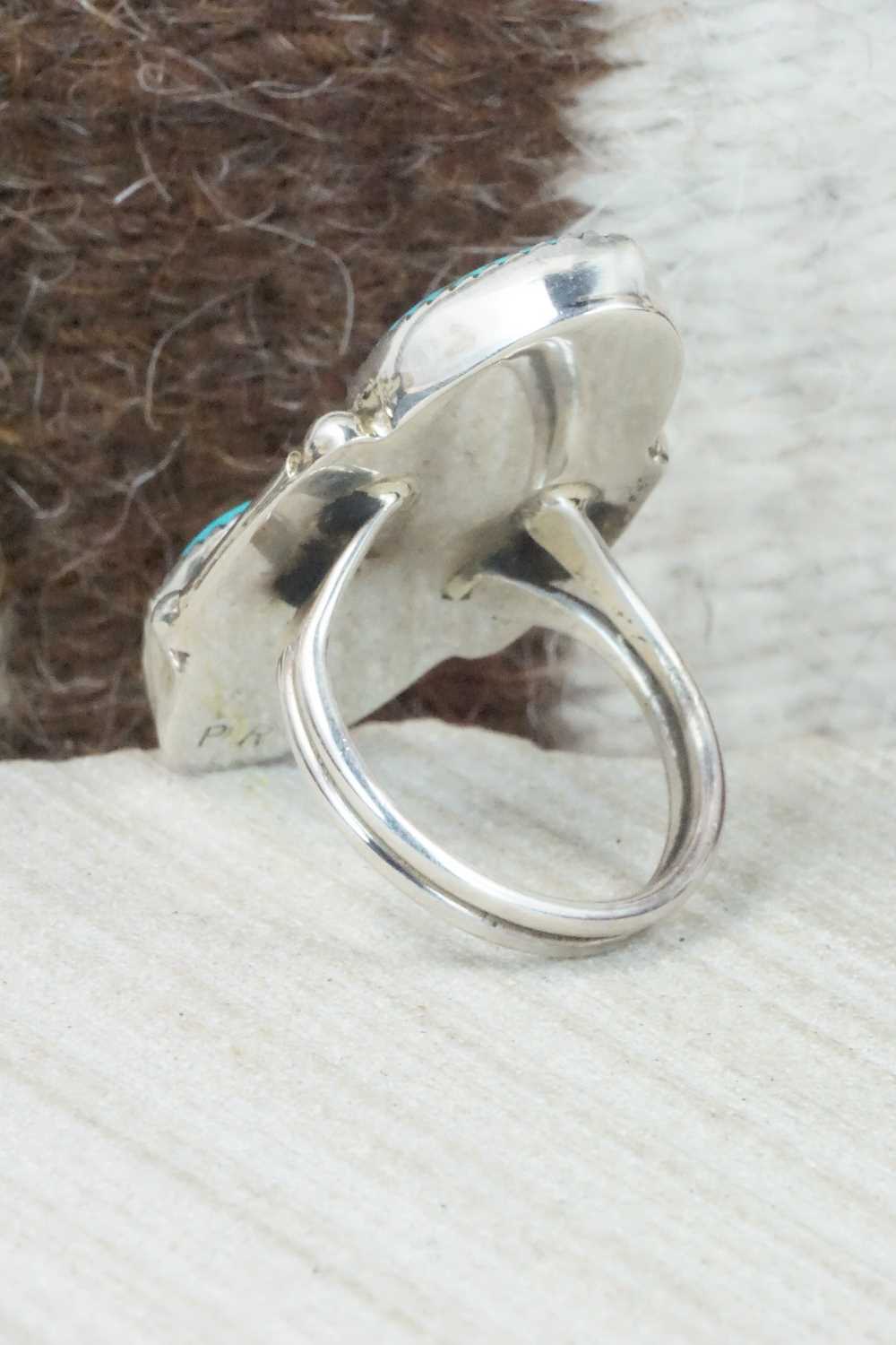 Turquoise & Sterling Silver Ring - Priscilla Reeder - Size 8.25