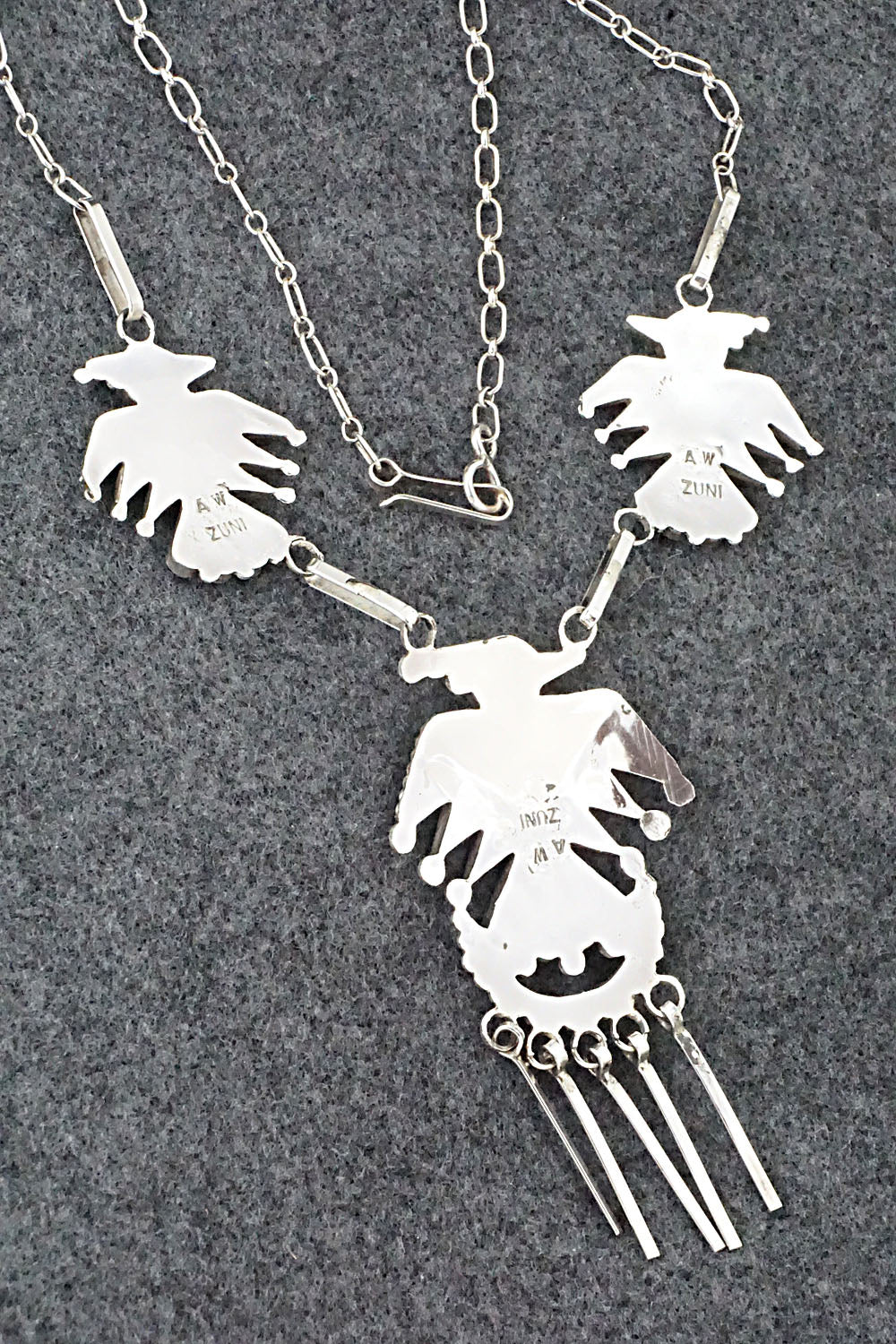Multi Stone & Sterling Silver Inlay Necklace Set - Adrian Wallace
