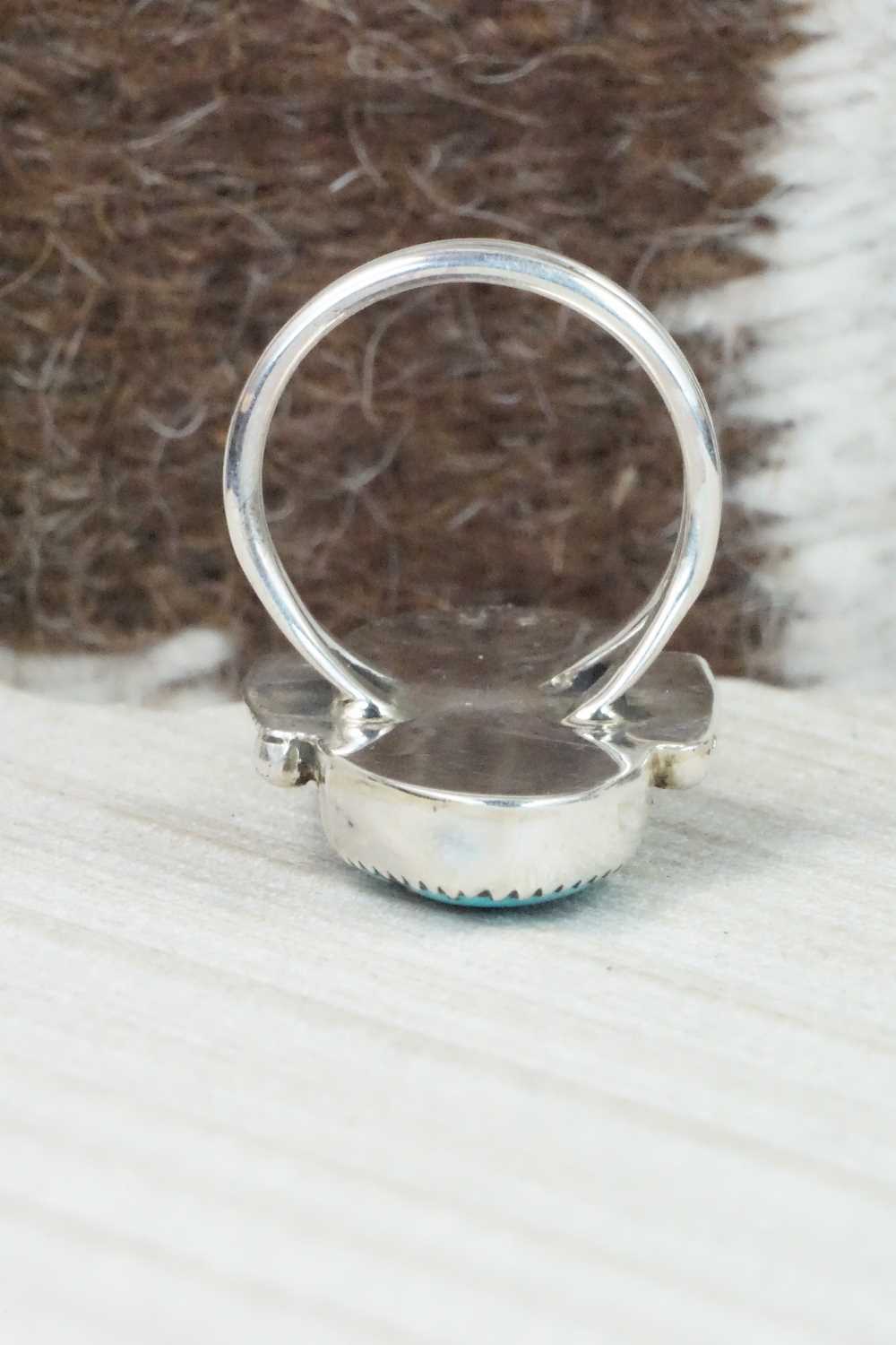 Turquoise & Sterling Silver Ring - Priscilla Reeder - Size 8.25