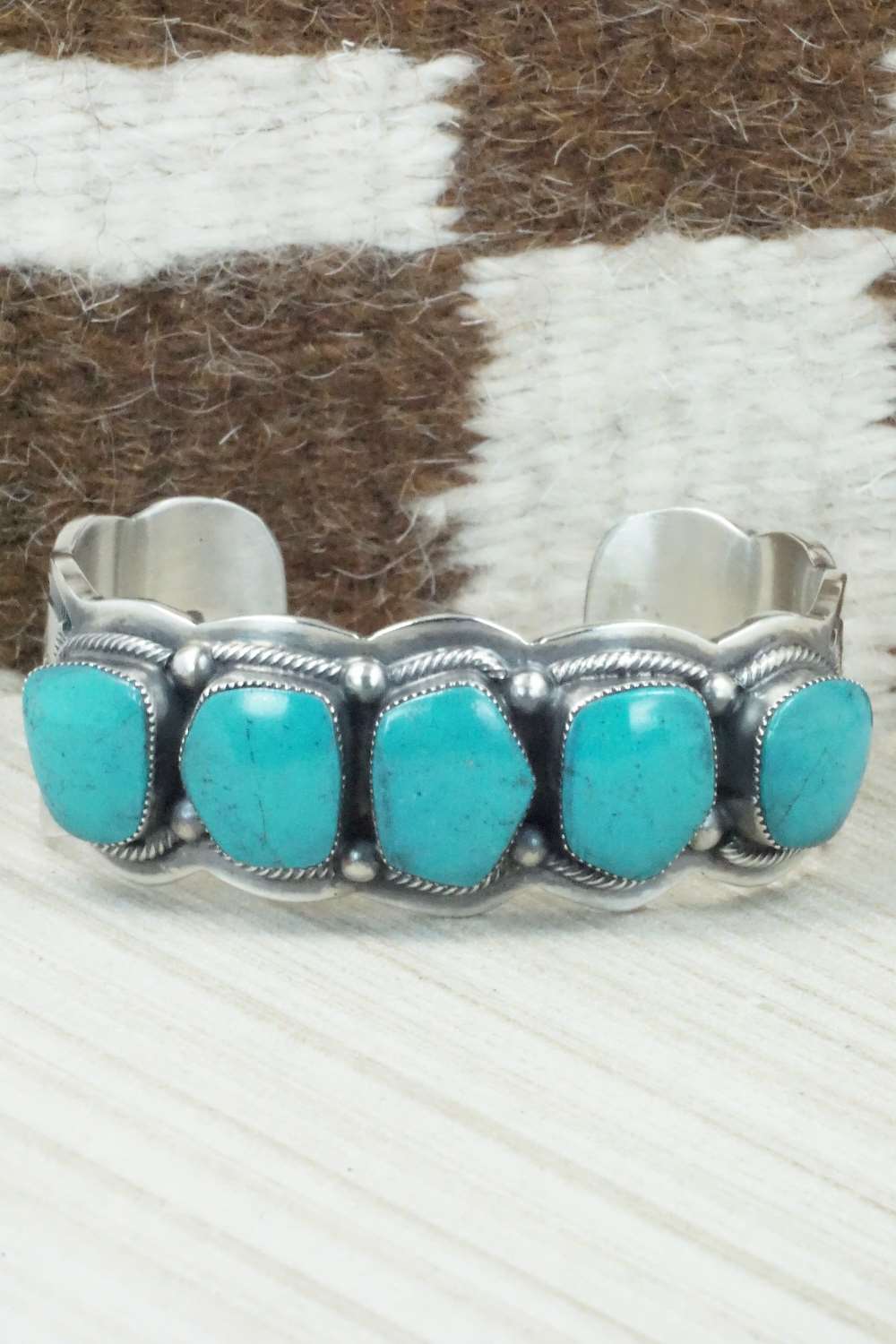 Turquoise & Sterling Silver Bracelet - Raymond Delgarito