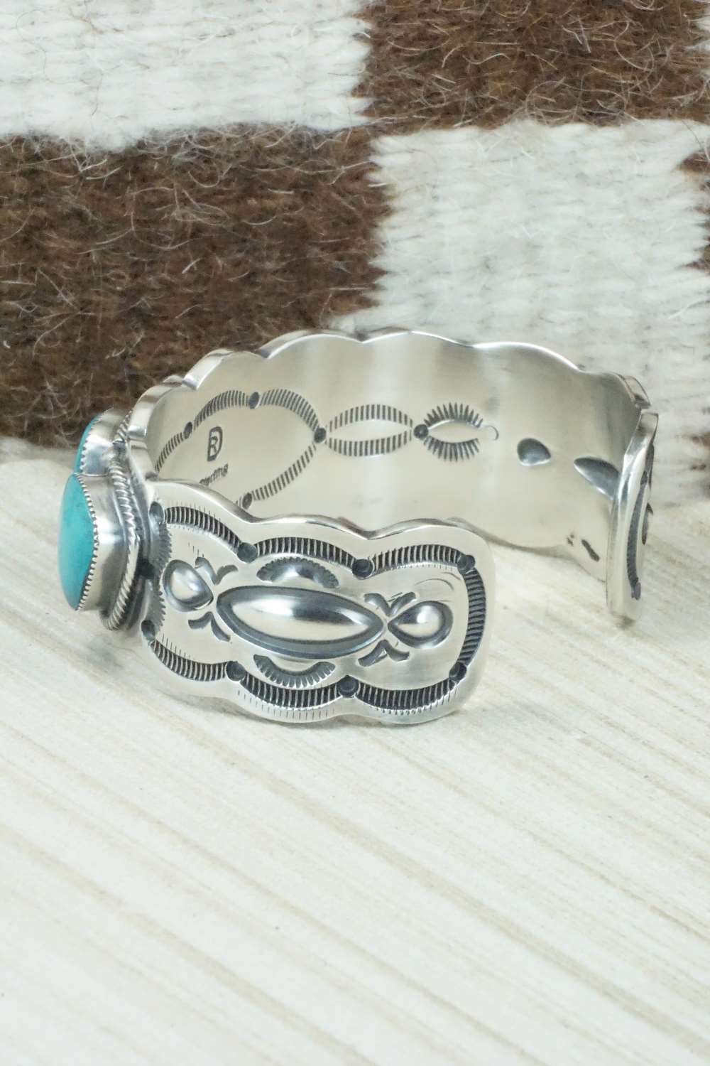 Turquoise & Sterling Silver Bracelet - Raymond Delgarito