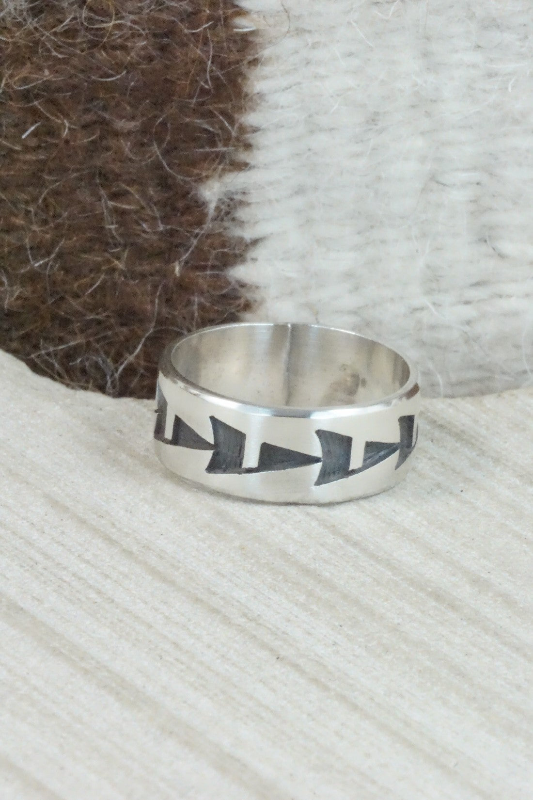 Sterling Silver Ring - Timothy Mowa - Size 12