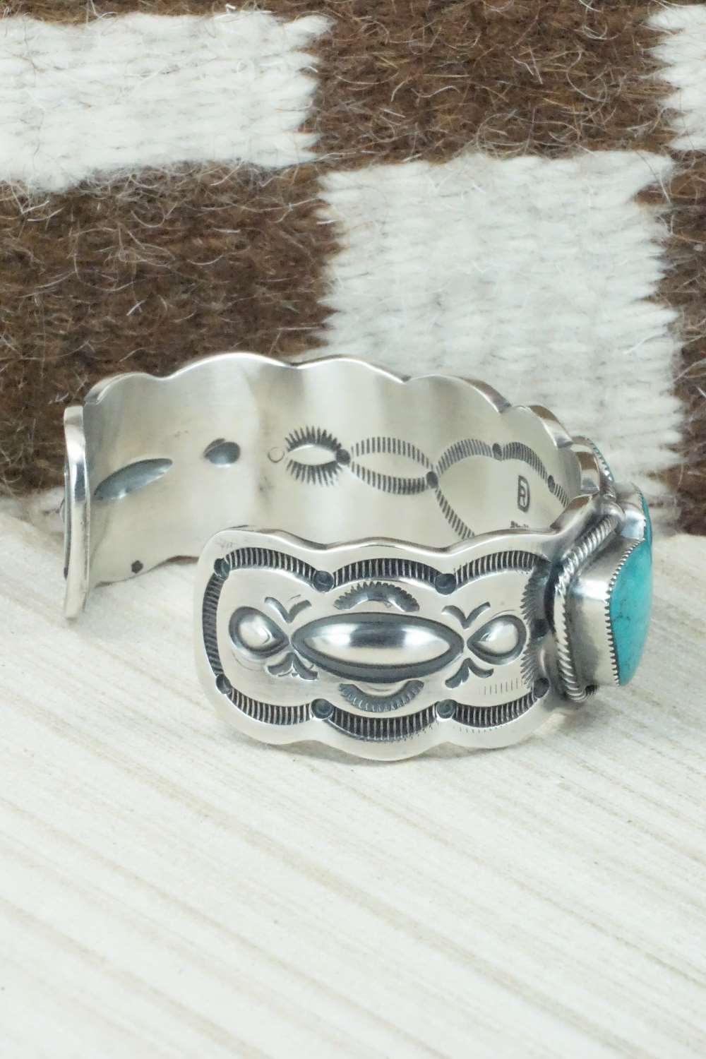 Turquoise & Sterling Silver Bracelet - Raymond Delgarito