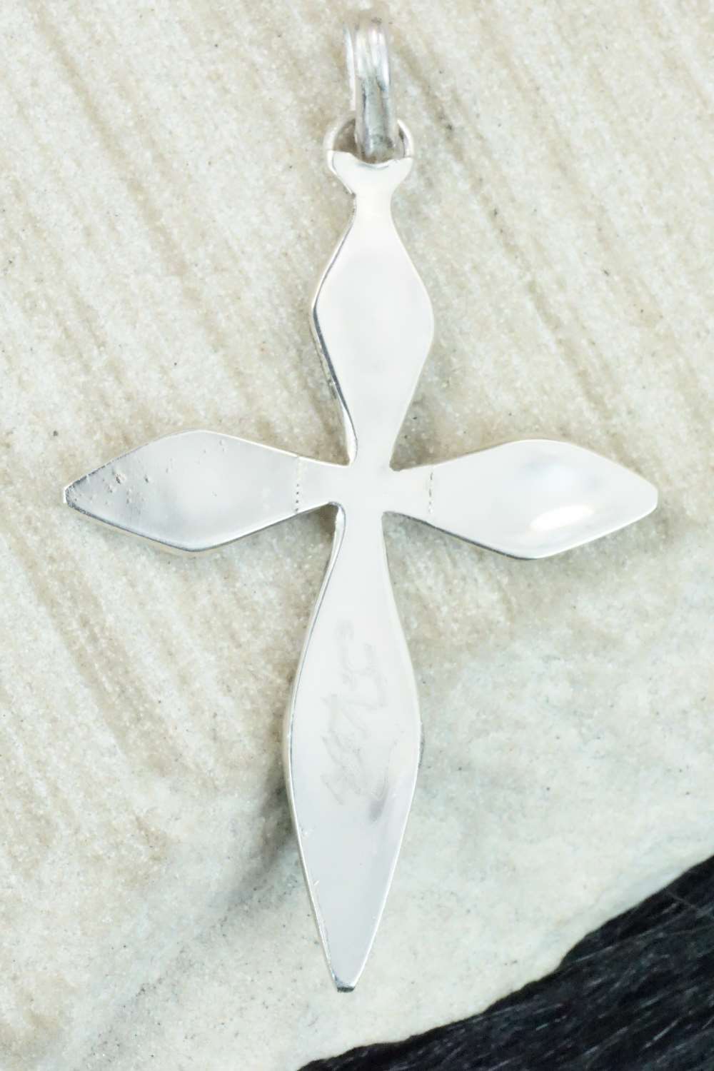 Turquoise & Sterling Silver Pendant - James Kee