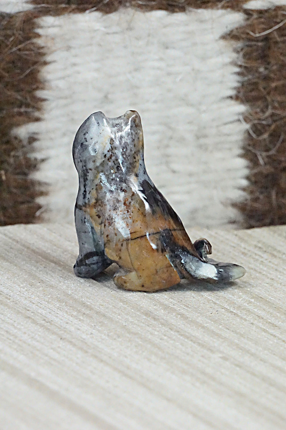 Cat Zuni Fetish Carving - Jonas Hustito