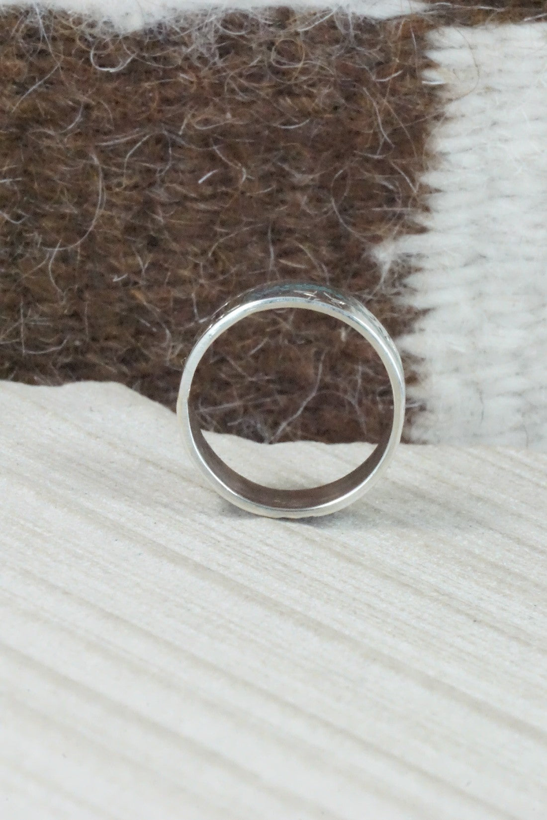 Turquoise & Sterling Silver Ring - Raymond Begay - Size 7.25