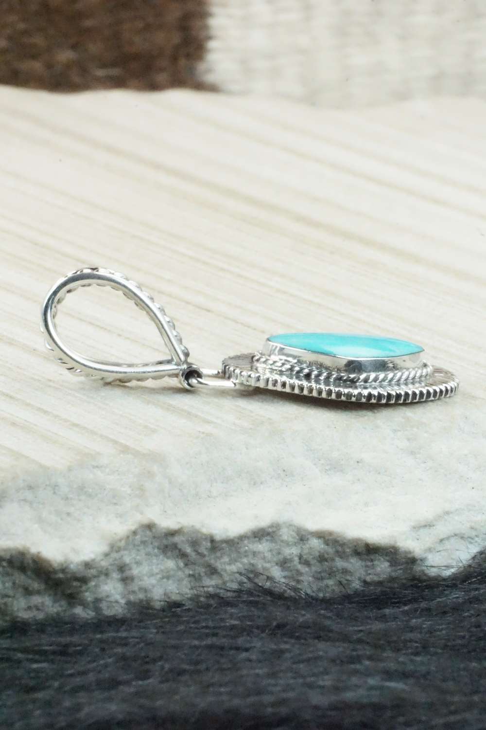 Turquoise & Sterling Silver Pendant - Sheena Jack