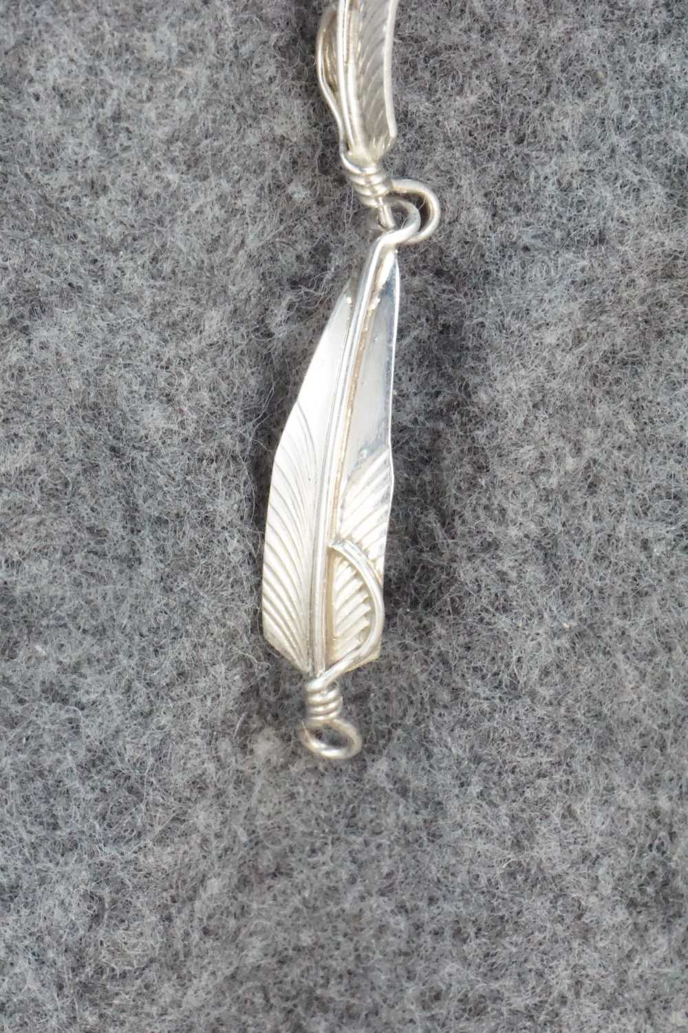 Sterling Silver Feather Link Bracelet - Chris Charley