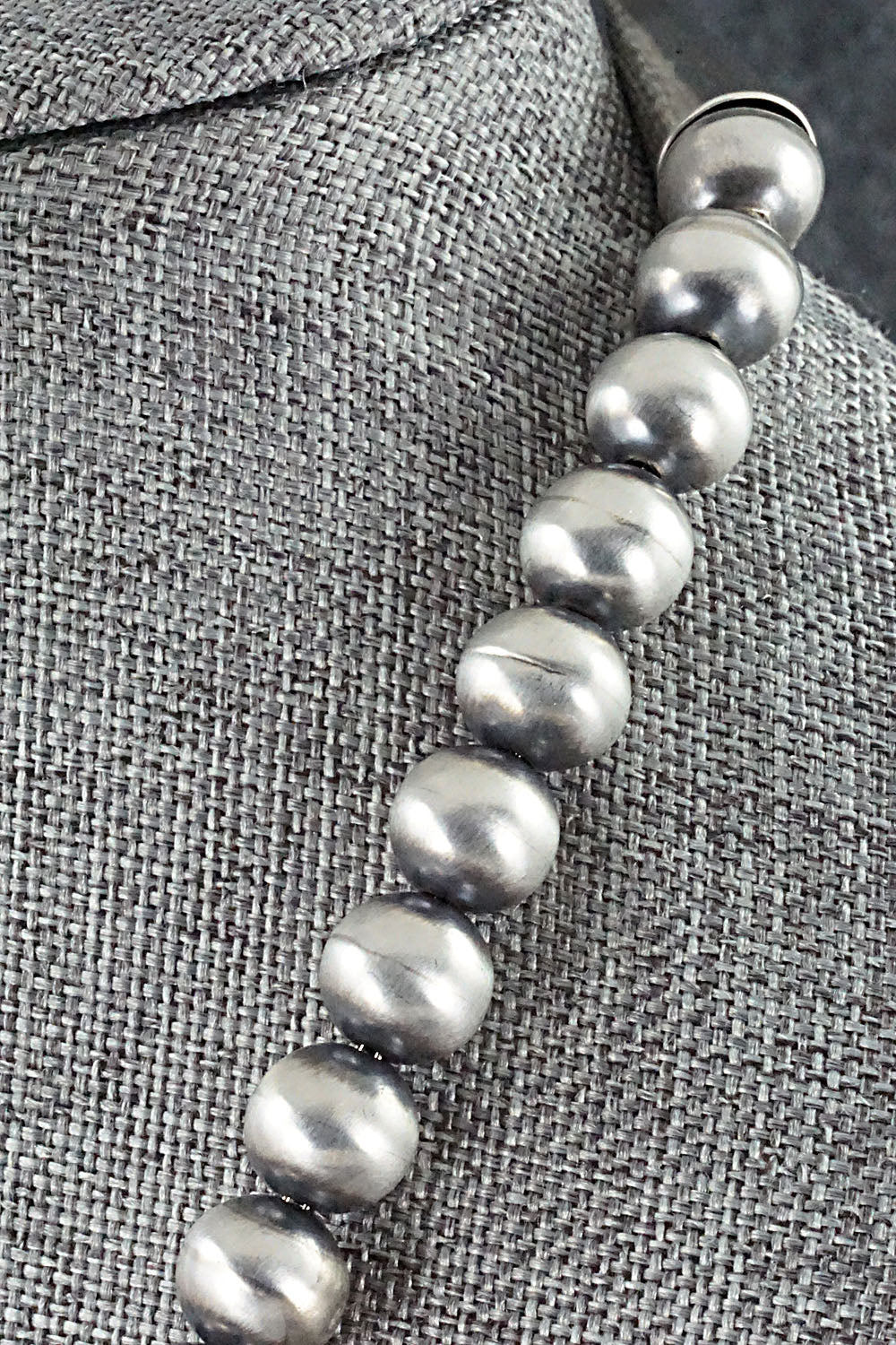 Turquoise and Sterling Silver Naja & Navajo Pearl Necklace - Jan Mariano