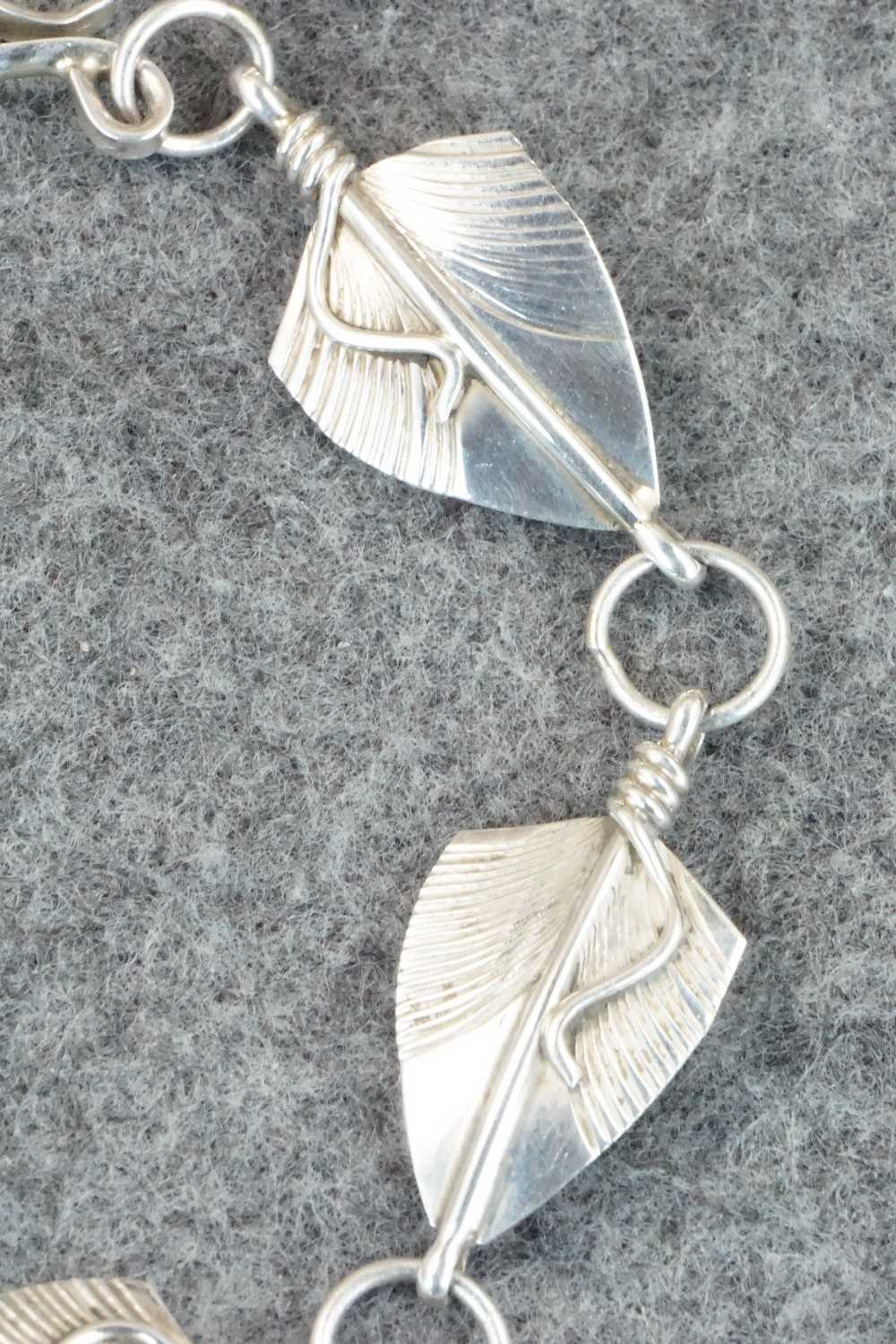 Sterling Silver Feather Link Bracelet - Chris Charley