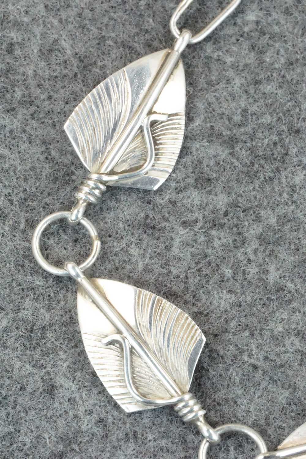 Sterling Silver Feather Link Bracelet - Chris Charley