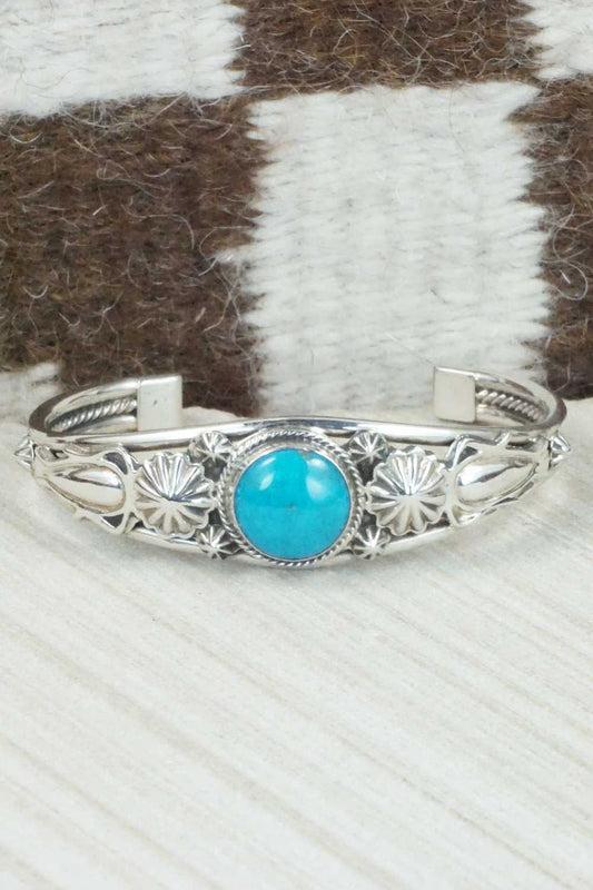 Turquoise & Sterling Silver Bracelet - Raymond Delgarito