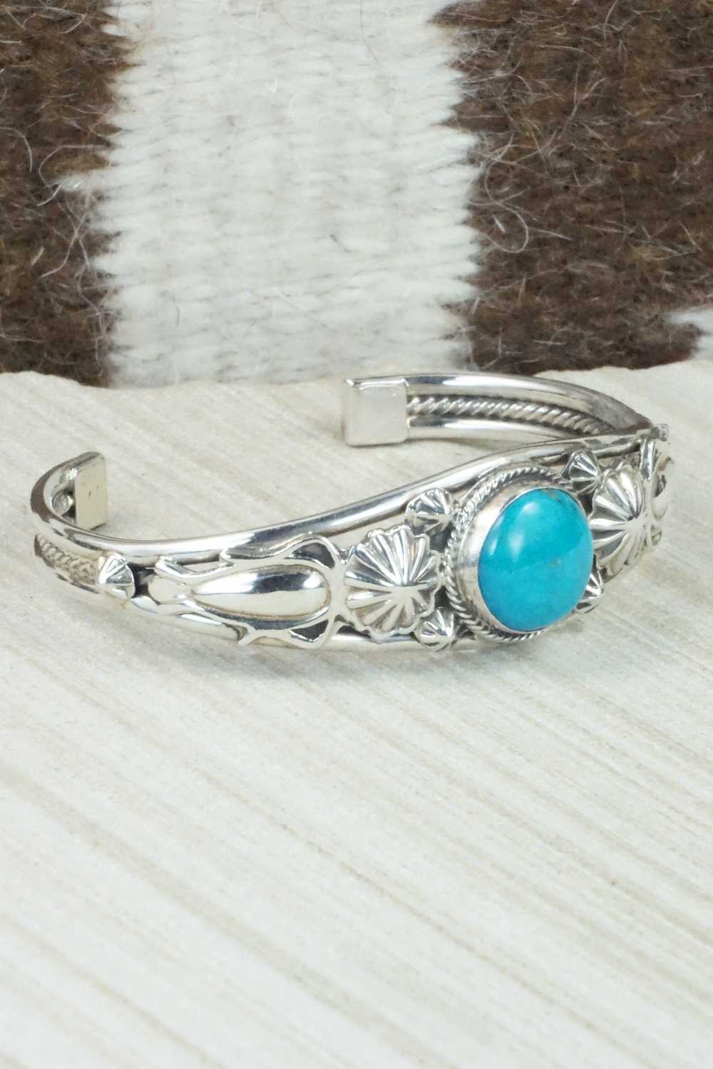 Turquoise & Sterling Silver Bracelet - Raymond Delgarito