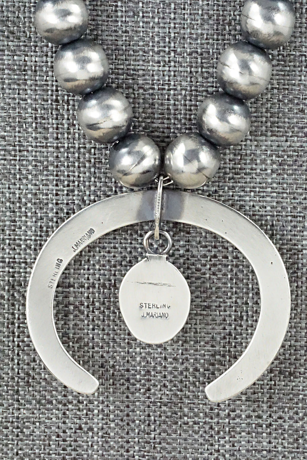 Turquoise and Sterling Silver Naja & Navajo Pearl Necklace - Jan Mariano