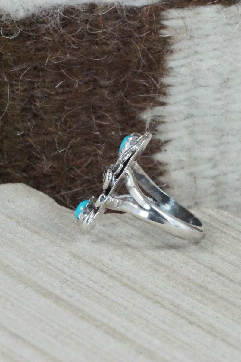 Turquoise & Sterling Silver Ring - Alice Rose Saunders - Size 6