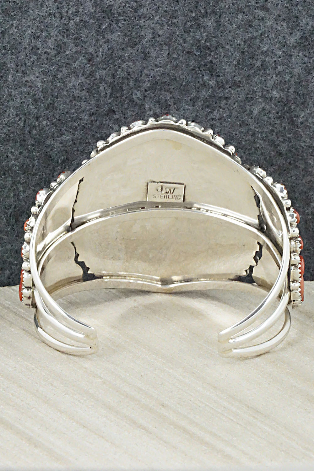 Coral and Sterling Silver Bracelet - Justina Wilson