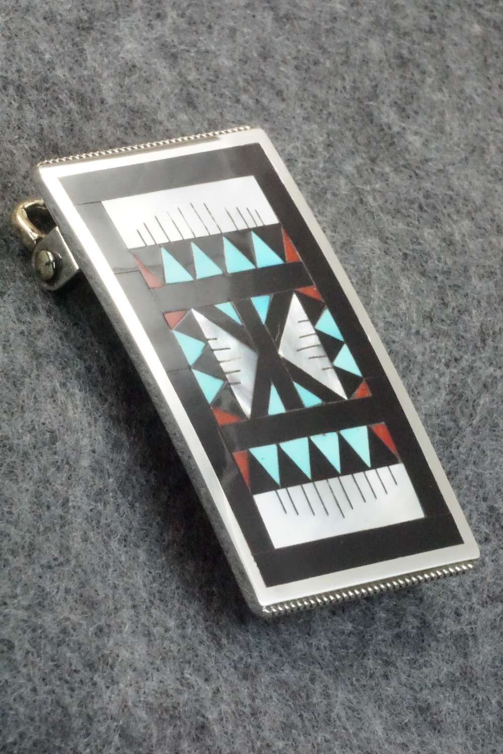 Multi Stone & Sterling Silver Belt Buckle - Leander Othole