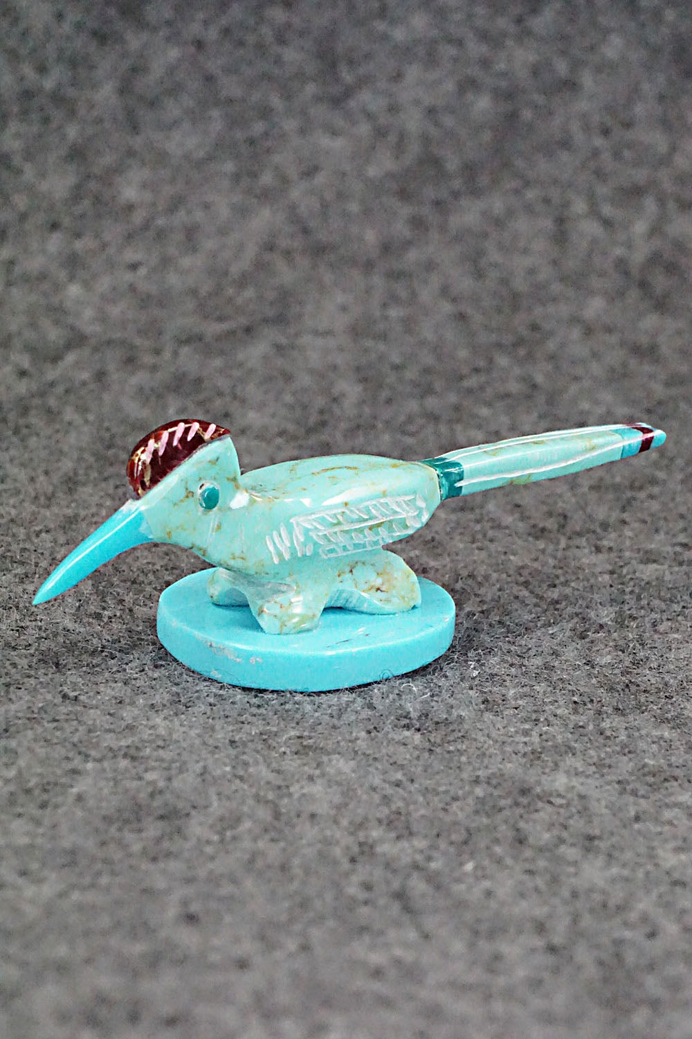 Roadrunner Zuni Fetish Carving - Sullivan Shebola
